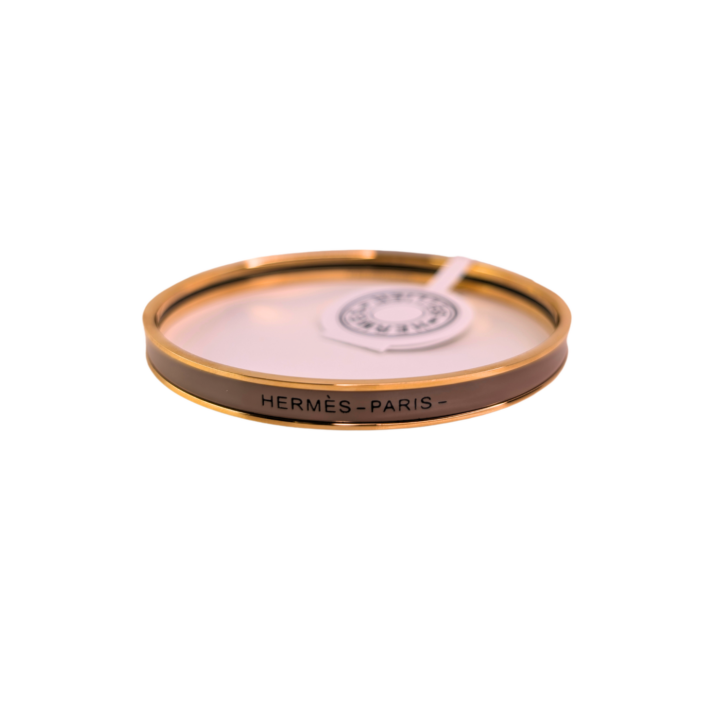 Evadine Donkerbruine Polsband - Gouden Afwerking