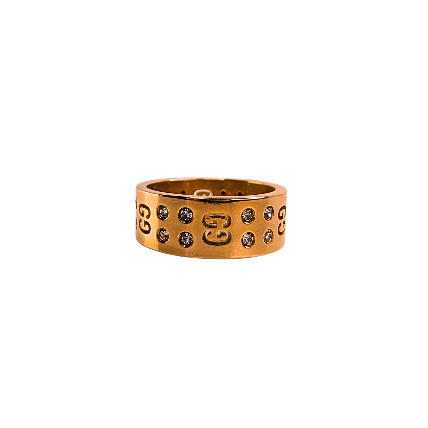 Sylvianne Gouden Met Stenen Ring - Gouden Afwerking