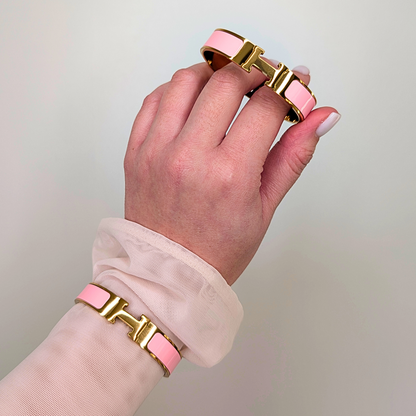 Celestia Roze Polsband - Gouden Afwerking