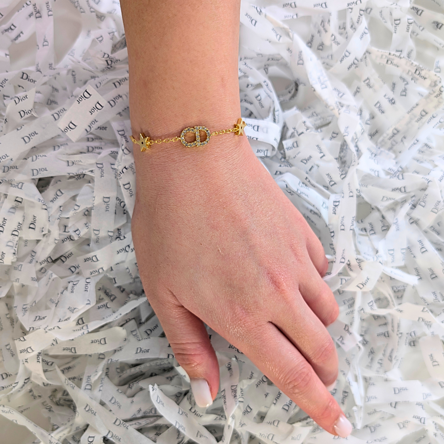 Marivelle Gouden Met Stenen Armband - Gouden Afwerking