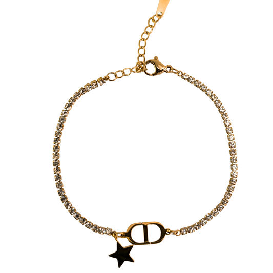 Vespera Steenversierde Armband - Gouden Afwerking