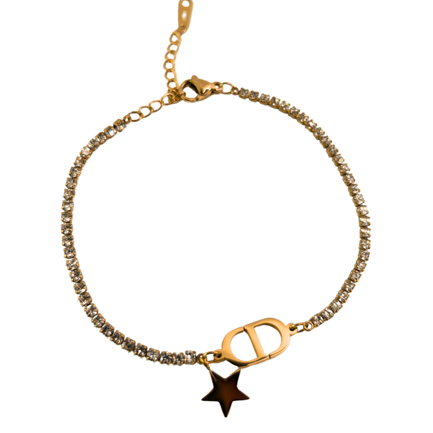Vespera Steenversierde Armband - Gouden Afwerking