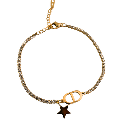 Vespera Steenversierde Armband - Gouden Afwerking
