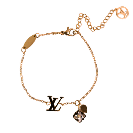 Sylviane Gouden Met Logo Armband - Gouden Afwerking