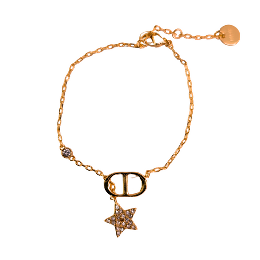 Solenne Gouden Met Ster Armband - Gouden Afwerking