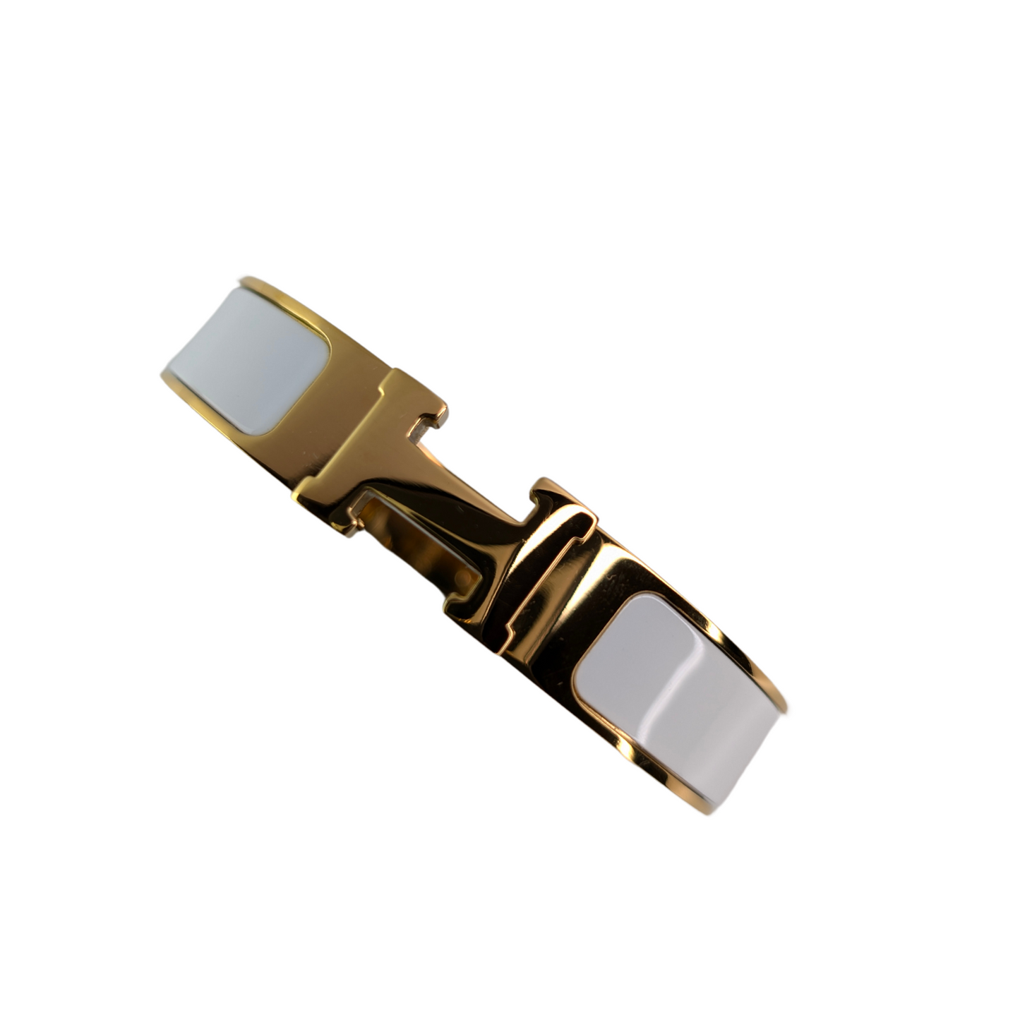 Calindra Witte Polsband - Gouden Afwerking
